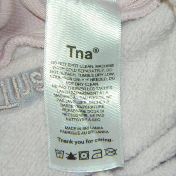 TNA Aritzia Cozy Fleece Boyfriend Pink Lightweight Jersey Sweat Shorts Size S - Picture 10 of 11